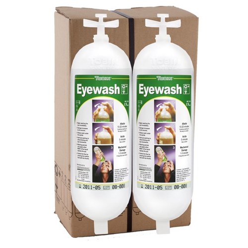 Tobin First Aid Replacement Eyewash 1L, Set of 2