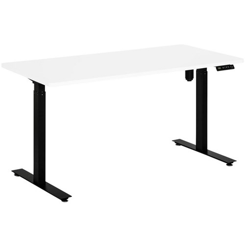 Amplify Electric Height Adjustable Desk Single Motor 1500x750mm White/Black