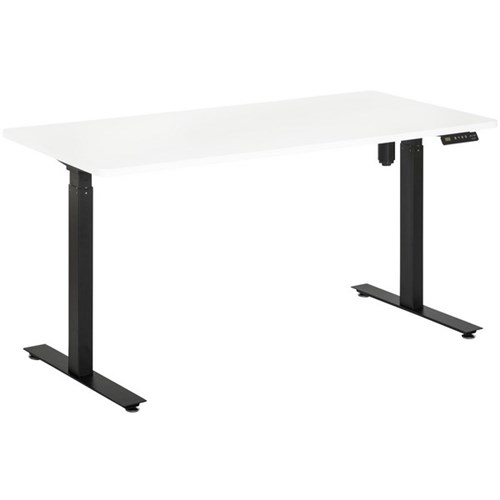 Amplify Electric Height Adjustable Desk Single Motor 1800x800mm White/Black