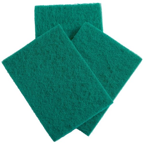 Eagle Heavy Duty Scouring Pad 150 x 8 x 200mm Green, Box of 100