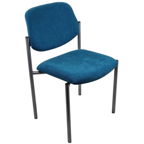 Nomad Visitor Chair Ashcroft Fabric/Teal/Silver