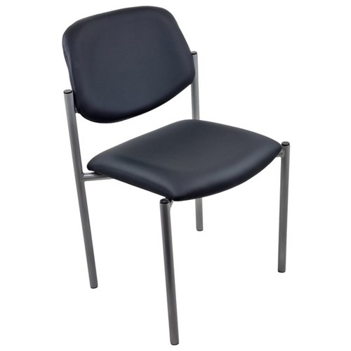 Nomad Visitor Chair Pacifica Vinyl/Black/Silver