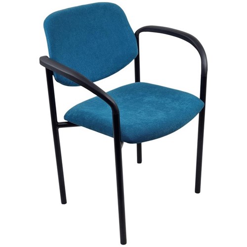 Nomad Visitor Chair With Arms Ashcroft Fabric/Teal/Black