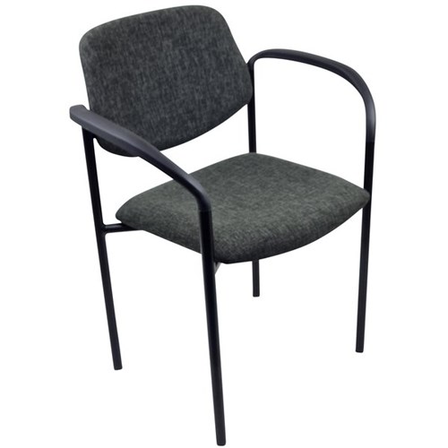 Nomad Visitor Chair With Arms Ranger Fabric/Grey/Black