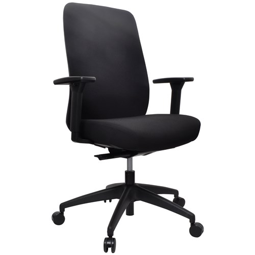 Buro Vela Task Chair With Arms High Back Black