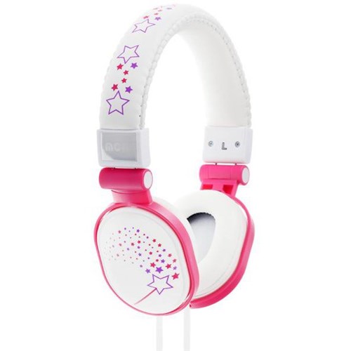 Moki Popper Sparkles White Wired Headphones