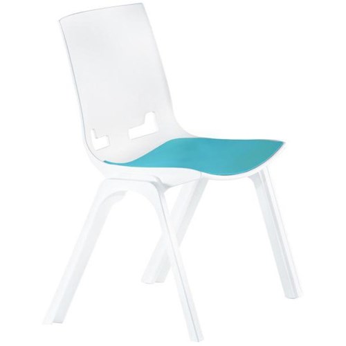 Hitch Stacker Chair White/Sky Blue