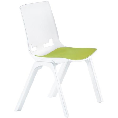 Hitch Stacker Chair White/Olive