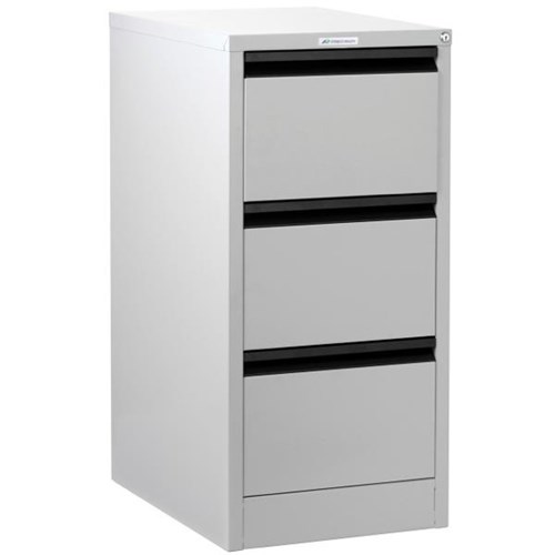 Precision Filing Cabinet 3 Drawer Vertical White Satin