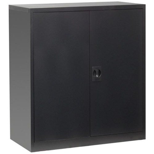 Firstline Stationery Cupboard 1016mm Black Texture