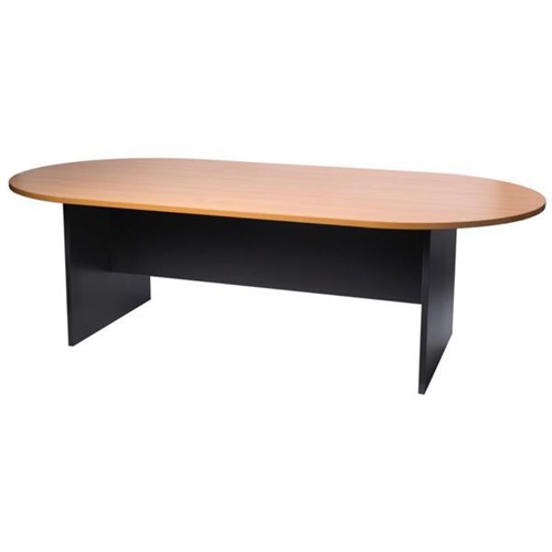 Firstline Boardroom Table Oval 2400mm Beech/Ironstone