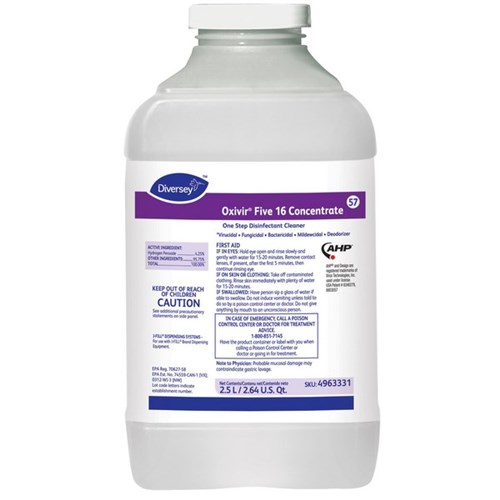 Diversey Oxivir Five 16 Disinfectant Cleaner 2.5L, Carton of 2