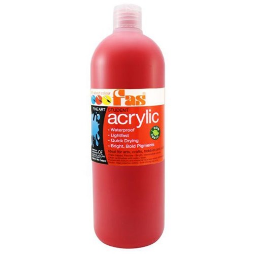 Fas Student Acrylic Paint 1L Crimson