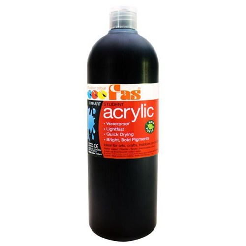 Fas Student Acrylic Paint 1L Black