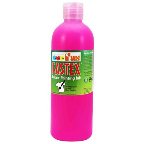 Fastex Fabric Painting Textile Ink Fluoro Magenta 500ml