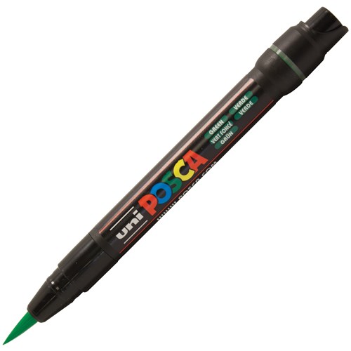 Uni Posca Paint Marker Brush Tip Green