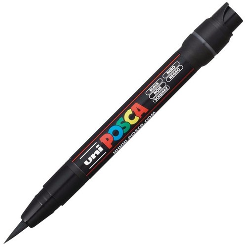 Uni Posca Paint Marker Brush Tip Black