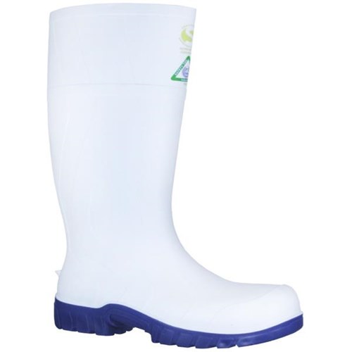 Bata Safemate Safety Gumboots White/Blue