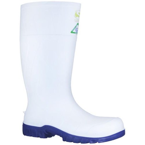 Bata Safemate Safety Gumboots White/Blue