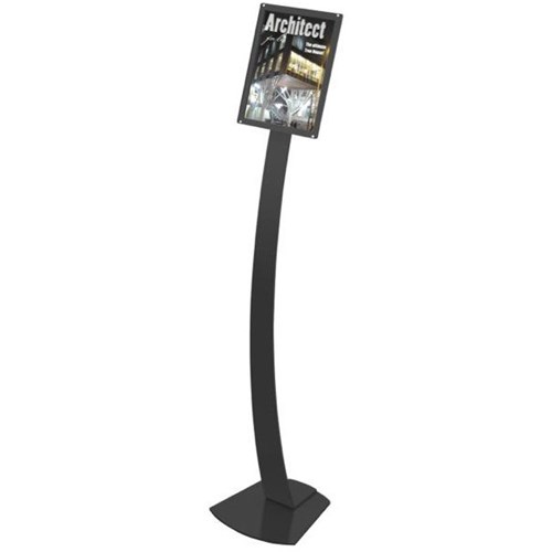 Manhattan Floor Stand Sign & Menu Holder A4 Black