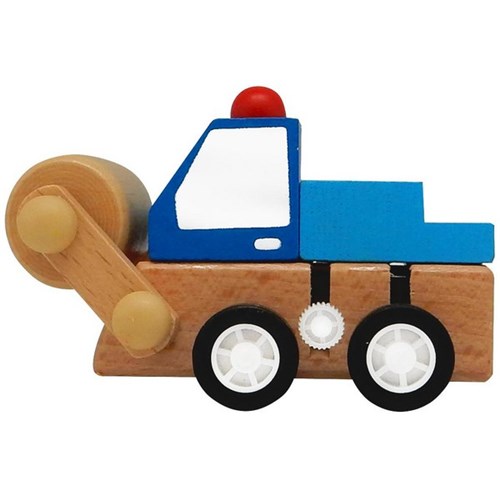 Wooden Wind Up Steam Roller