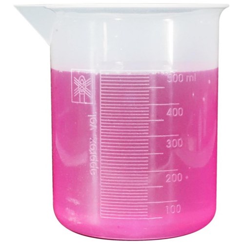 Low Form Graduated Polyprop Beaker 500ml