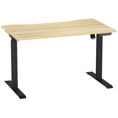 Breeze Active Electric Height Adjustable Desk No Bluetooth 1200mm Atlantic Oak/Black