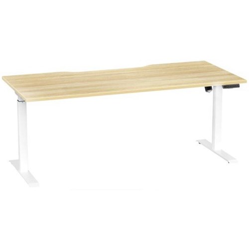 Breeze Active Electric Height Adjustable Desk No Bluetooth 1800mm Atlantic Oak/White