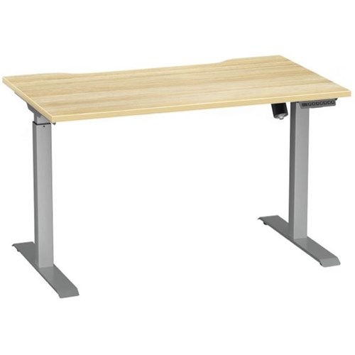 Breeze Active Electric Height Adjustable Desk No Bluetooth 1200mm Atlantic Oak/Silver