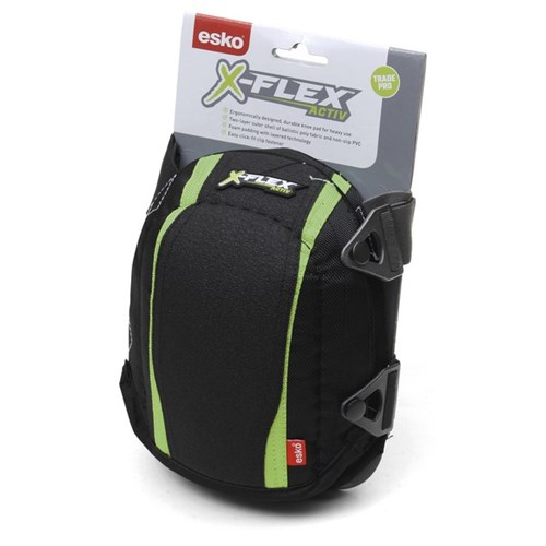 Esko X-Flex Activ Trades EKPA Knee Pads Black/Green, Pair