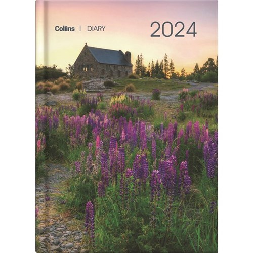 Collins A51 Diary A5 1 Day Per Page 2024 NZ Landscapes Assorted