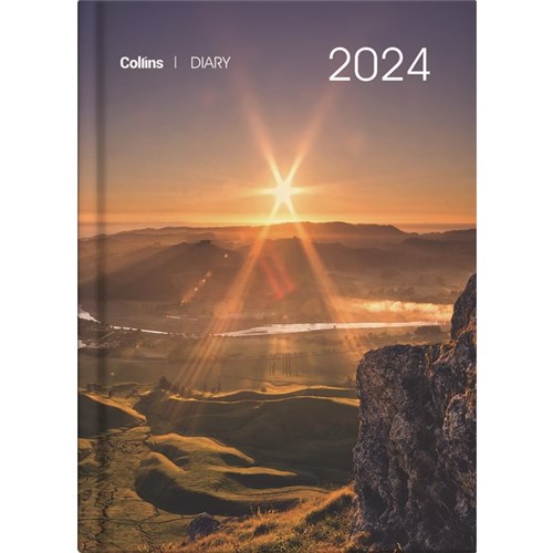 Collins A51 Diary A5 1 Day Per Page 2024 NZ Landscapes Assorted