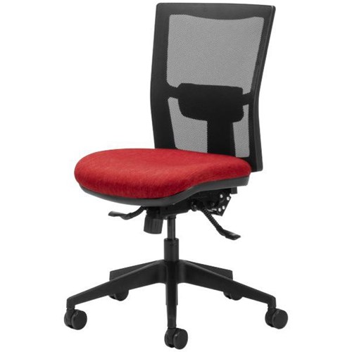 Team Air Task Chair 3 Lever Mesh Back Seat Slide Keylargo Fabric/Cherry