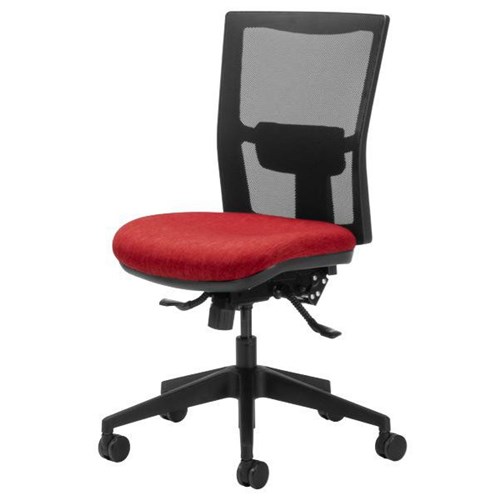 Team Air Task Chair 3 Lever Mesh Back Keylargo Fabric/Cherry