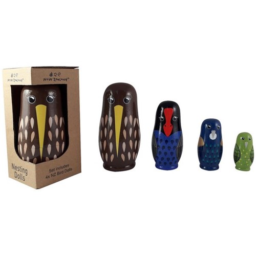 NZ Bird Nesting Dolls, Pack of 4