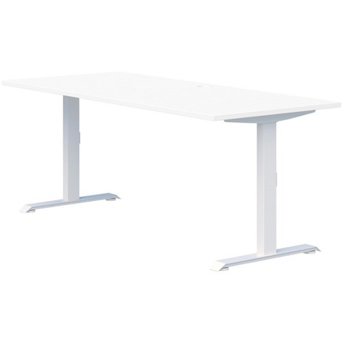 Fiord Fixed Height Desk 1500mm Snowdrift/White