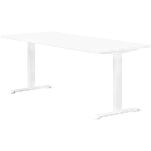 Fiord Fixed Height Desk 1800mm Snowdrift/White