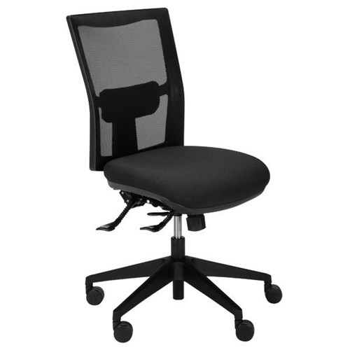 Team Air Task Chair 3 Lever Mesh Back Seat Slide Black/Nylon