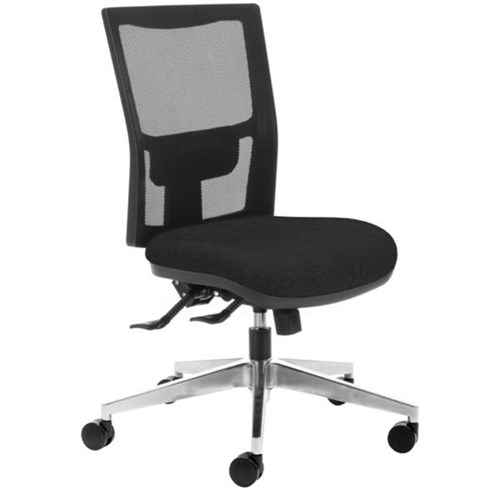 Team Air Task Chair 3 Lever Mesh Back Seat Slide Black/Alloy