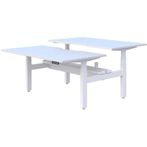 Summit II Plus Electric 2 Pod Height Adjustable Desk 1500mm Snowdrift/White