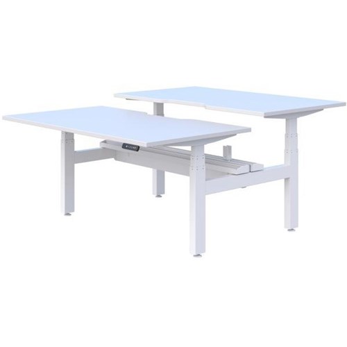 Summit II Plus Electric 2 Pod Height Adjustable Desk 1800mm Snowdrift/White