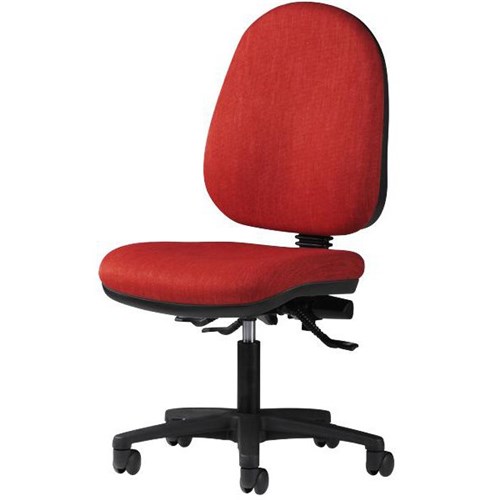 Logic High Back 3 Lever Chair Keylargo Fabric/Cherry