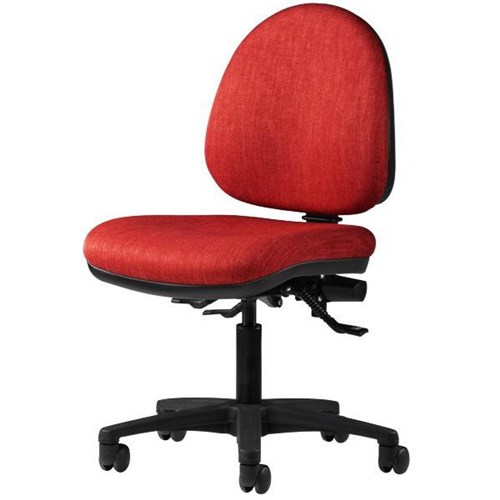 Logic Mid Back 3 Lever Chair Keylargo Fabric/Cherry