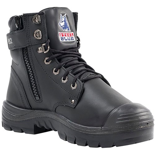 Steel Blue Argyle Zip Safety Boots Metatarsal Guard Black