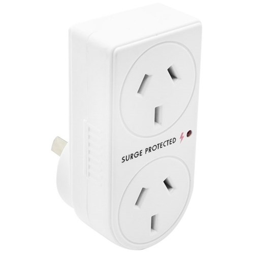 The Brute Power Co. Vertical Double Adapter Surge Protection
