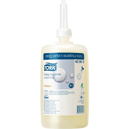 Tork S1 Extra Hygiene Liquid Soap 420810 1L, Carton of 6