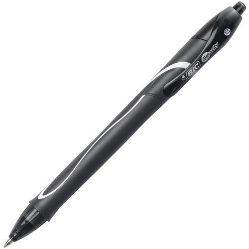 BIC Gelocity Black Retractable Rollerball Gel Pen 0.7mm Fine Tip