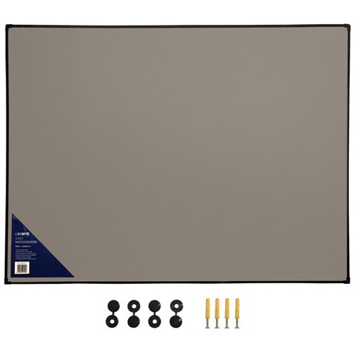 Litewyte Pinboard 900x1200mm Grey Fabric