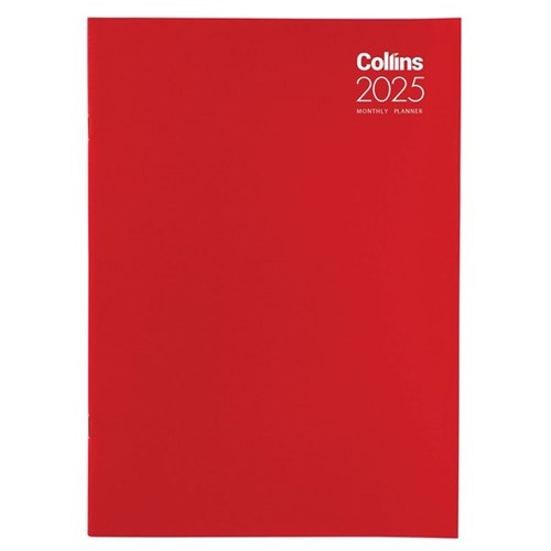 Collins A4M Monthly Planner Diary A4 Month To View 2025 Assorted Colours