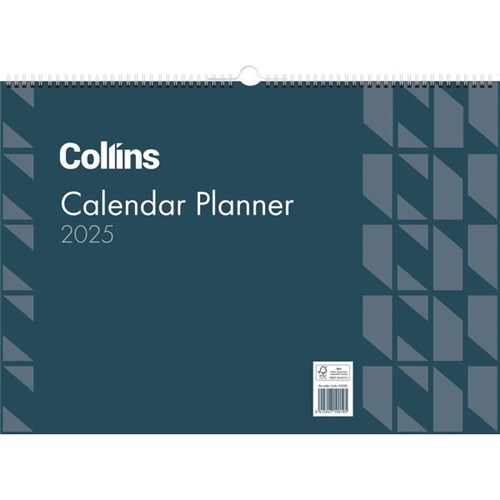 Collins Colplan Wiro Wall Calendar 1 Month To A Page 2025